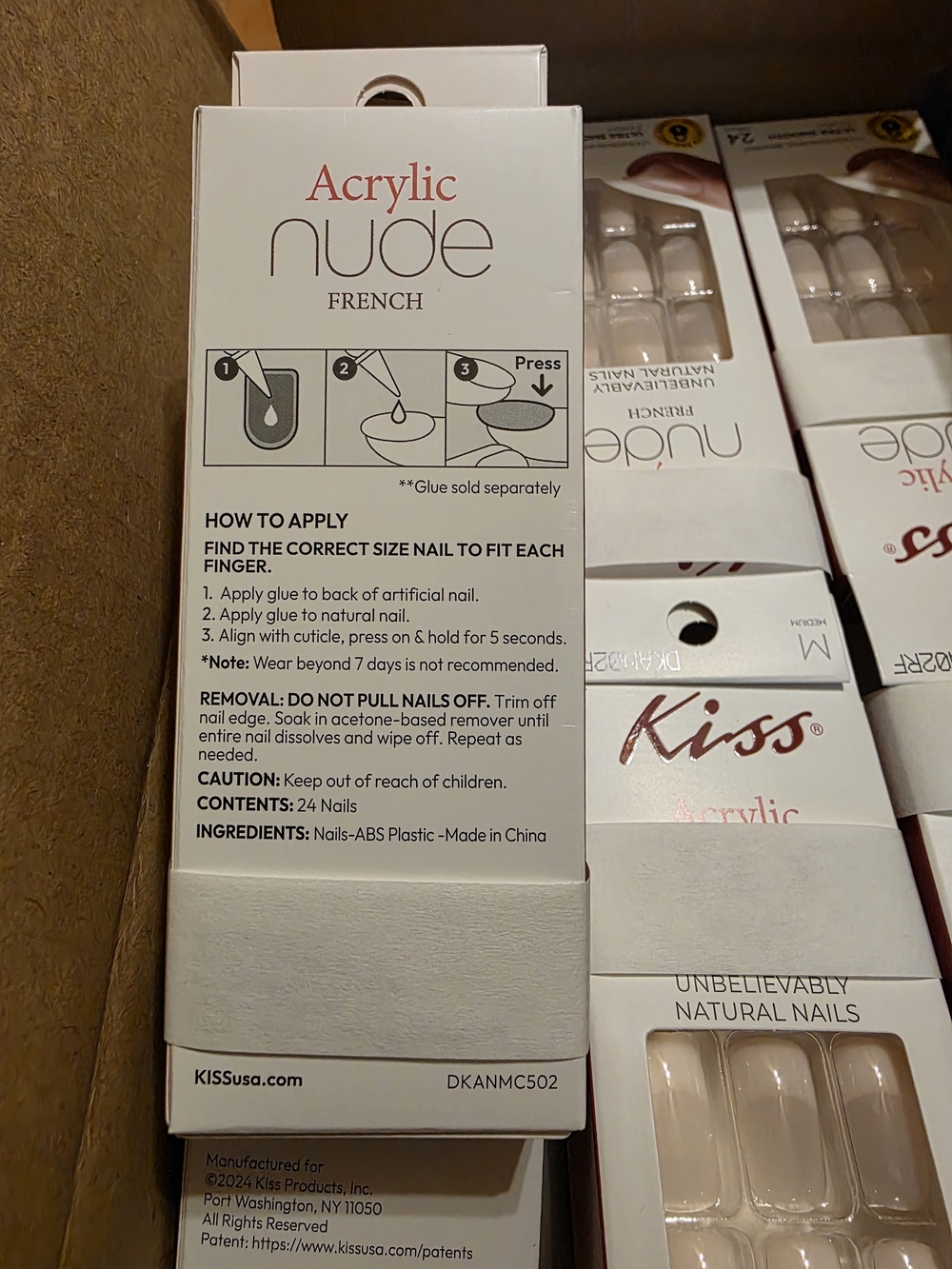 Kiss Acrylic Nude Press-On Nails - Natural Nude - 36 Boxes - Picture 4 of 8